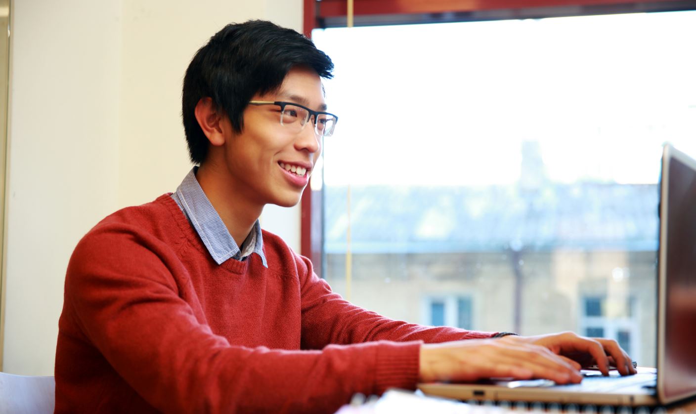 man doing web design