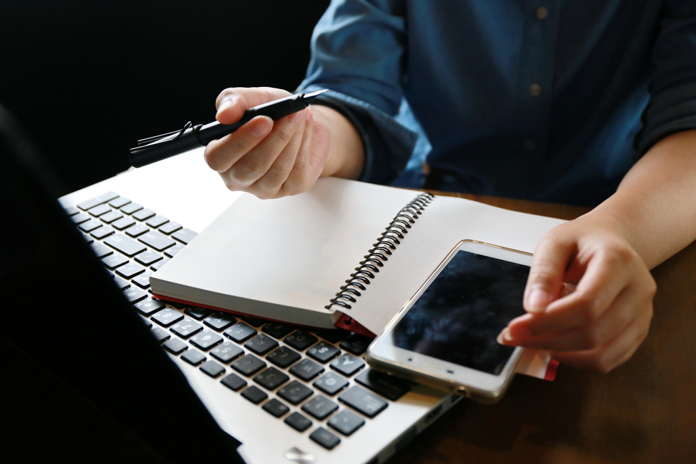 a content writer working on a project