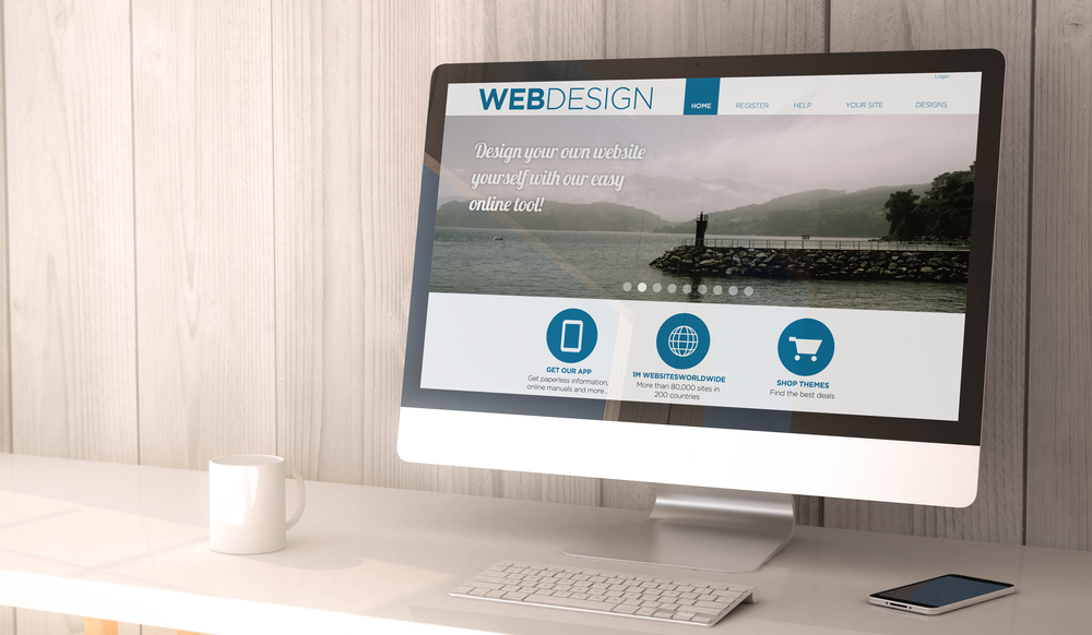 a mock-up of a website
