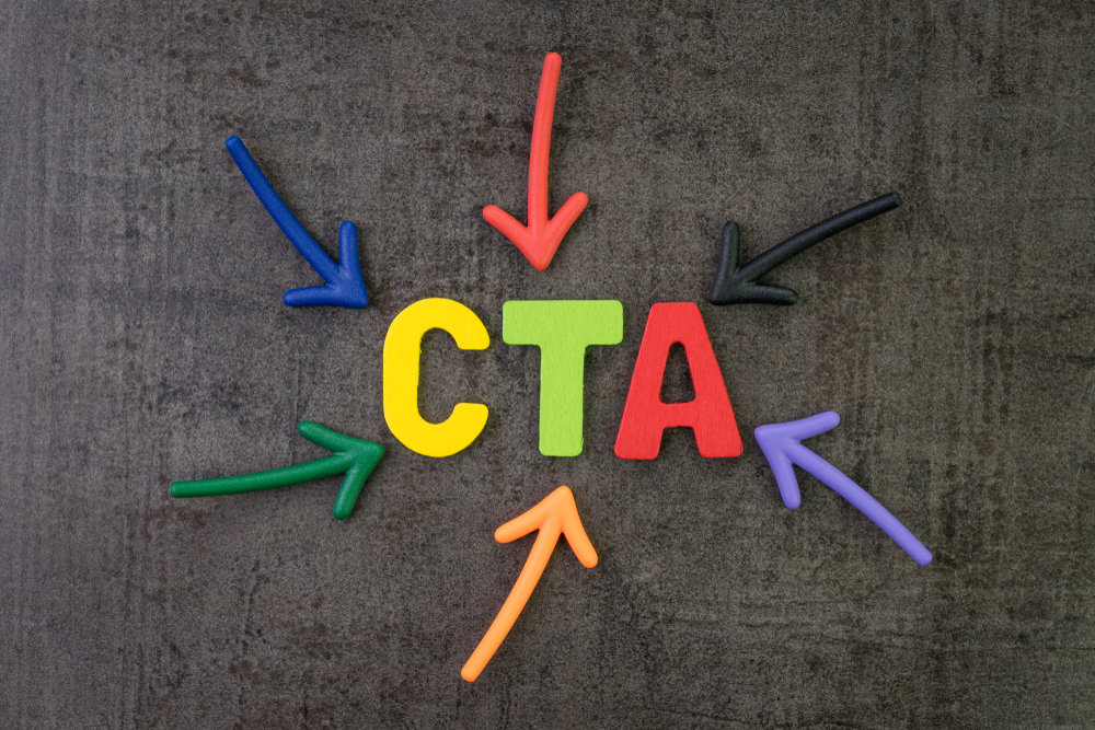 CTA letters with arrows pointing at it