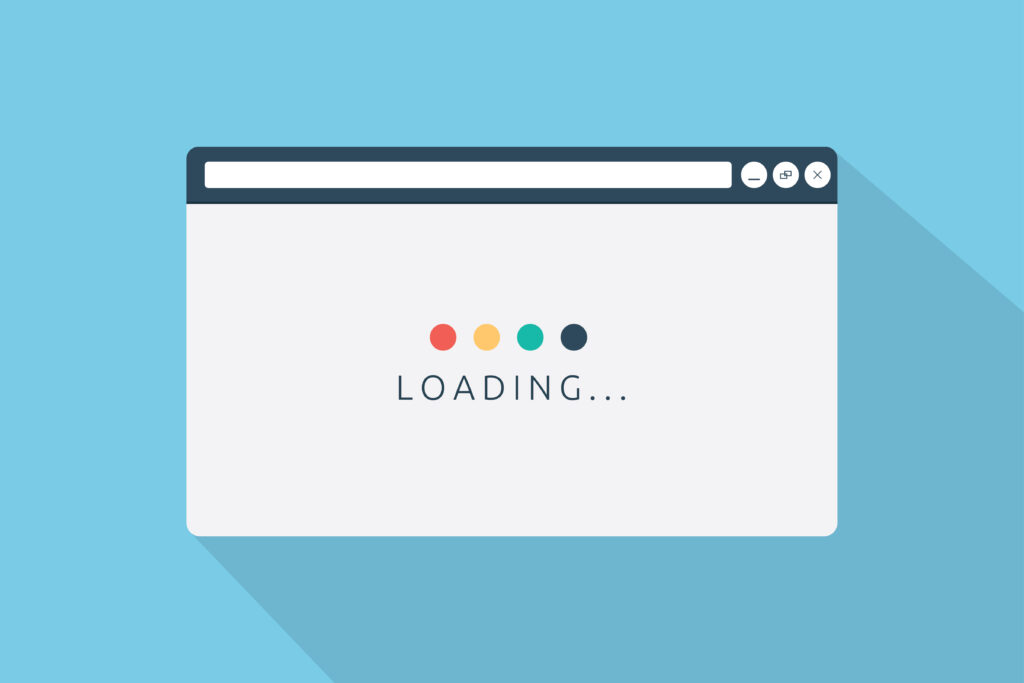 loading website page in a browser scaled illustration