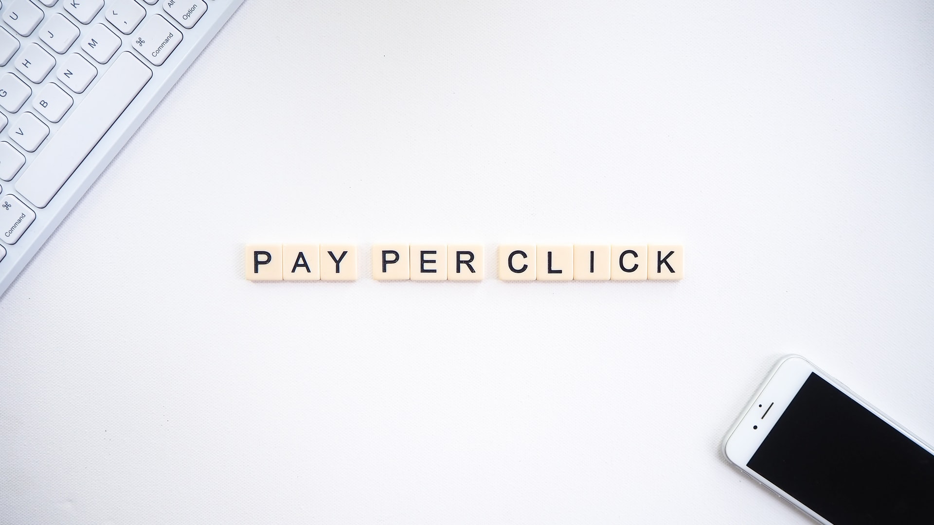 pay per click spelled in scrabble letters